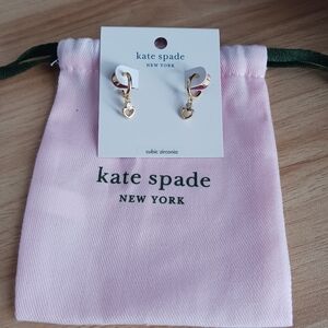 Kate Spade Gold Heart Drop Earrings